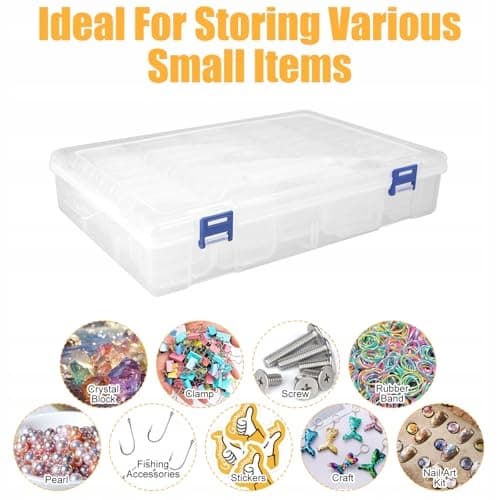 SORTING BOXES, 45 PIECES, TRANSPARENT WITH LID, SMALL ORGANISERS