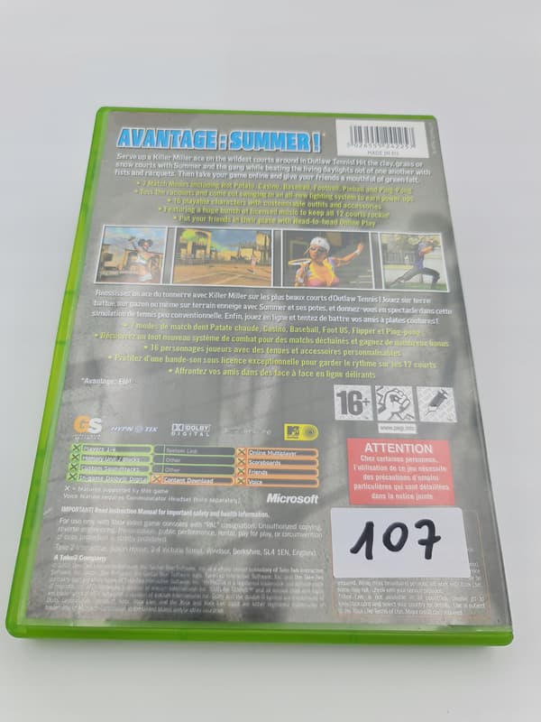 XBOX OUTLAW TENNIS