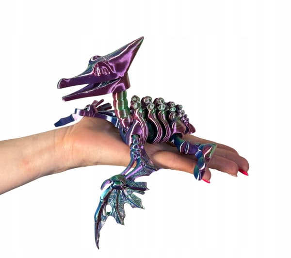 3D Pteranodon Skeleton + Nest with Eggs – a movable, articulated figurine