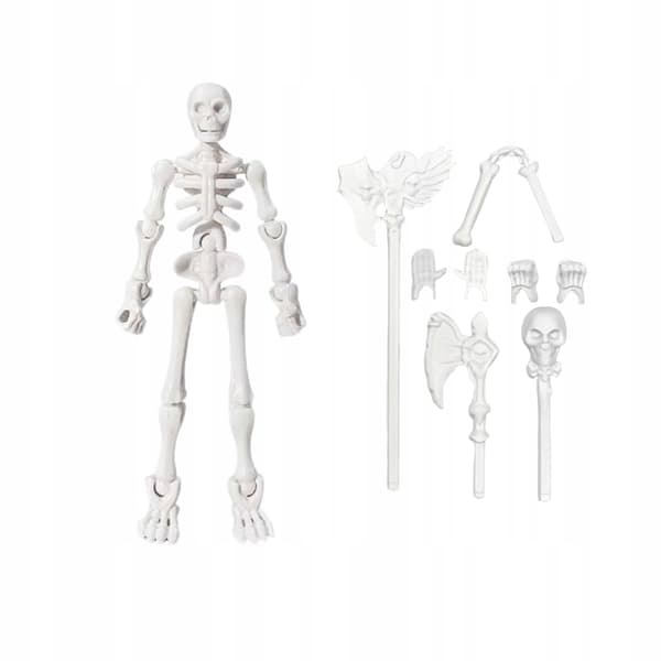 5-inch Halloween Decor: Poseable Skeleton – Versatile and Lightweight, Style A