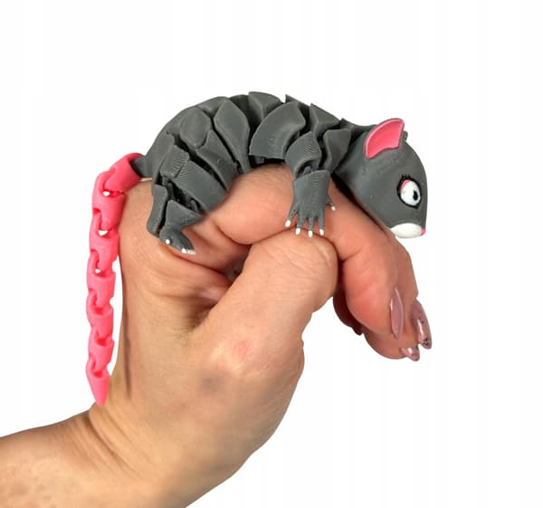 3D segmented mouse – a movable figurine, absolutely adorable! A toy, a gift
