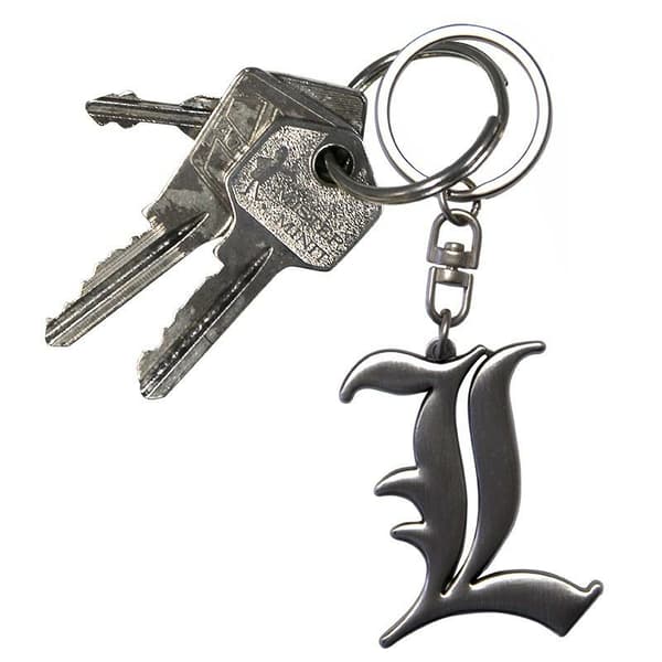 DEATH NOTE 3D KEYRING WITH L SYMBOL