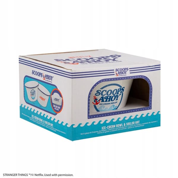 STRANGER THINGS ICE CREAM BOWL WITH SAILOR HAT – SCOOPS AHOY!