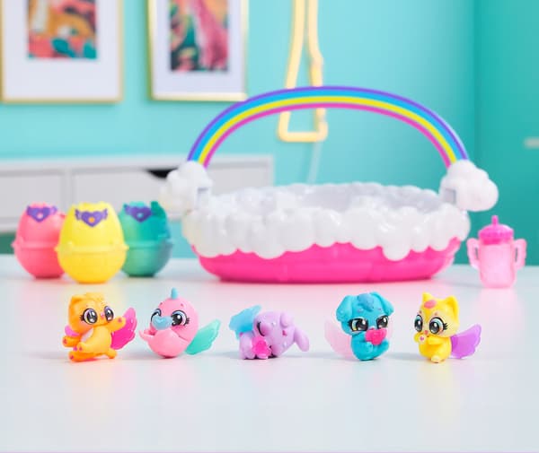 HATCHIMALS FIGURINES – SPRING SET: SPRING BASKET WITH EGGS AND RAINBOW FIGURINES