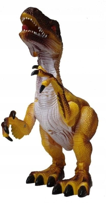 Battery-operated dinosaur with sound and light, 28 cm