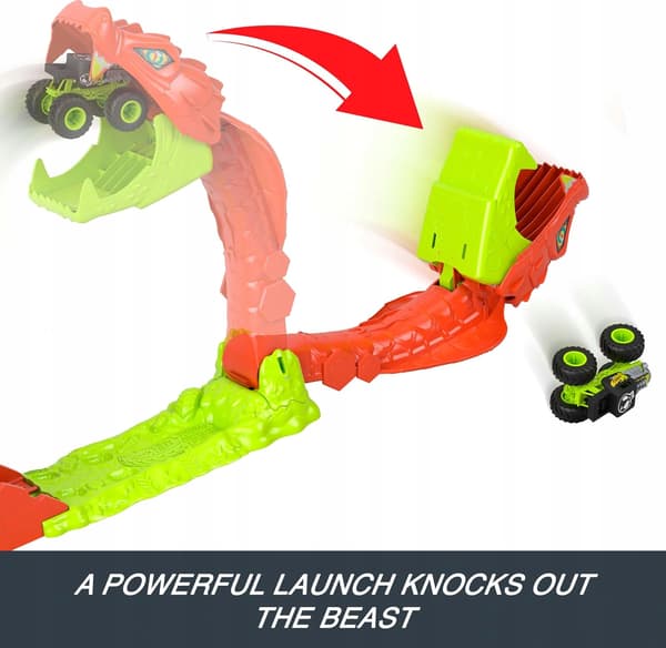 Hot Wheels Monster Trucks Mega Jump: Knockout the Snake Set 1:64