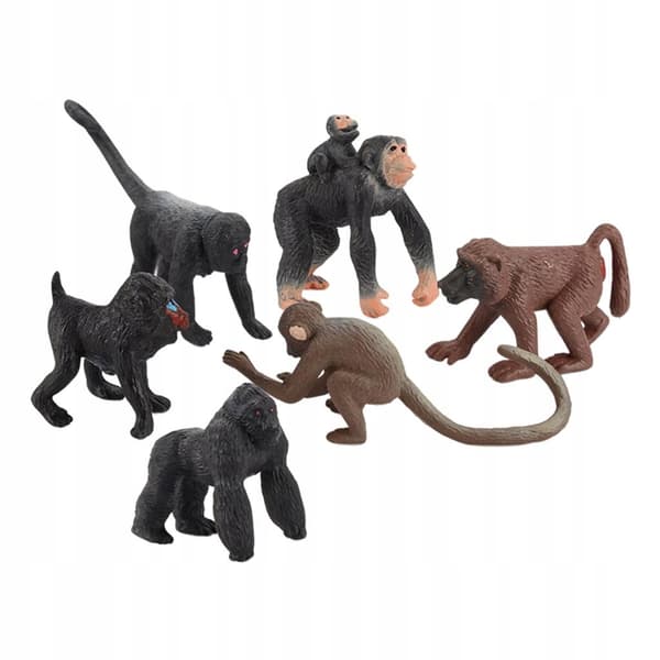 Set of 6 Chimpanzee Simulation Figurines – Educational