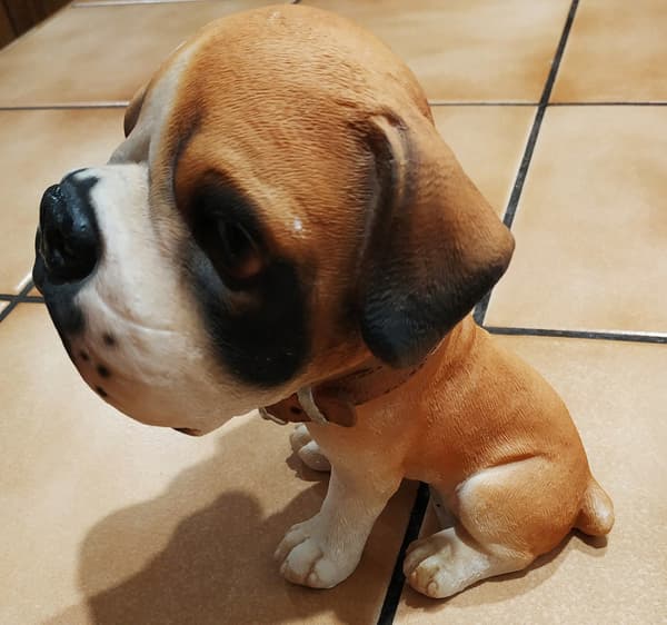 CERAMIC DOG FIGURINE TOY