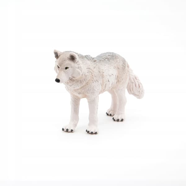 TOY FOR PRESCHOOLERS: ARCTIC WOLF FIGURINE – GIFT TO DEVELOP IMAGINATION