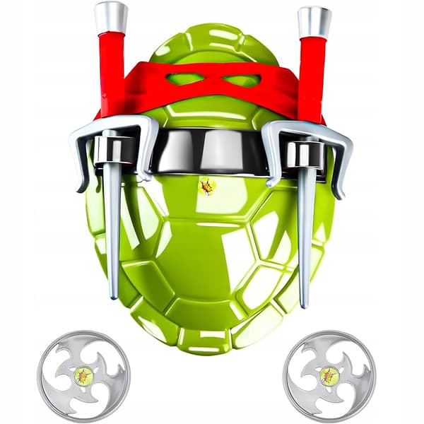 Raphael Ninja Turtles interactive set: trident, bandage, shuriken, shell