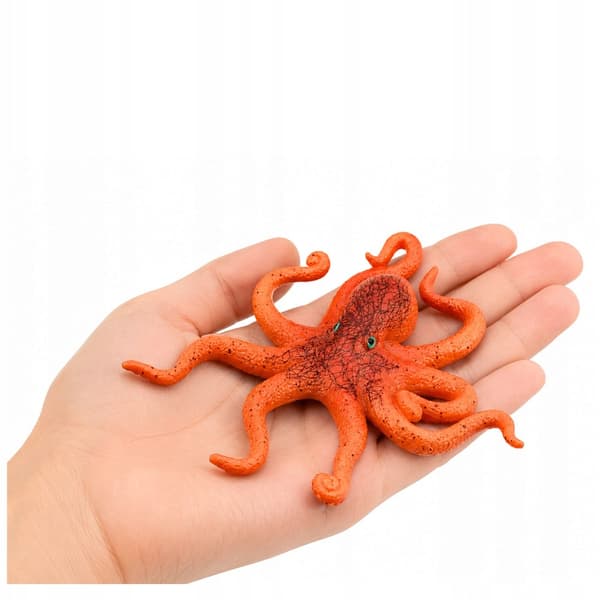 Rubber Octopus Figurine – Stretchy, Realistic, Sea Creature, 12 cm