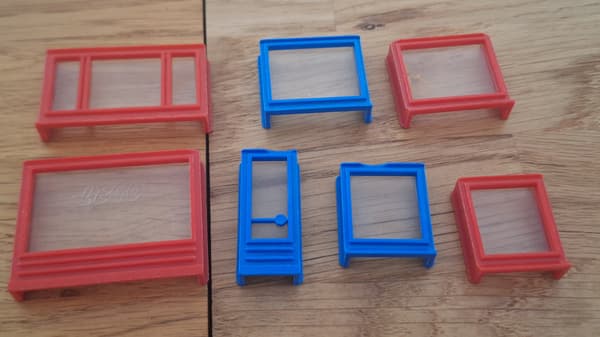 Unique Lego windows produced only in 1954 and 1955 – set (F)