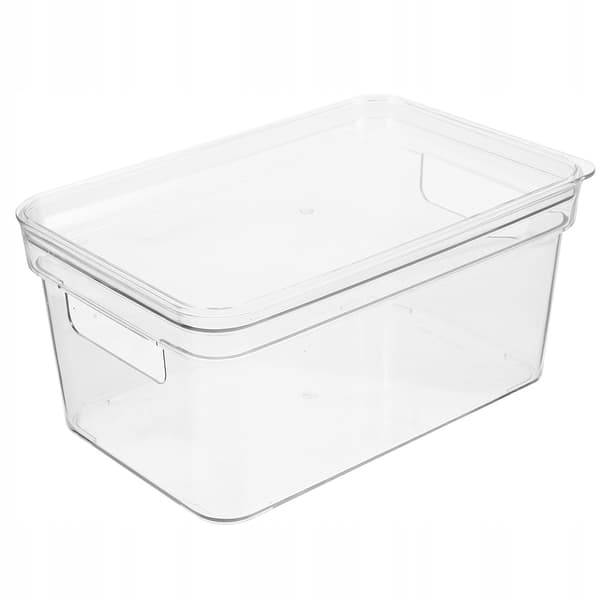 VERSATILE STORAGE BOX WITH LID, TRANSPARENT