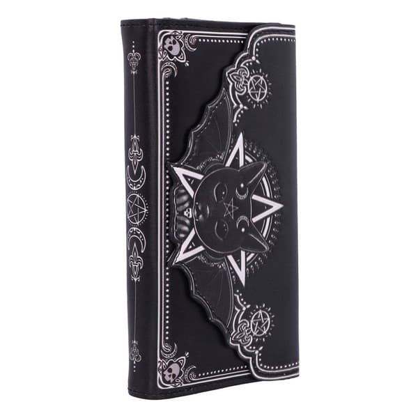 Nemesis Now Malpuss Embossed Purse, Black, 18.5cm