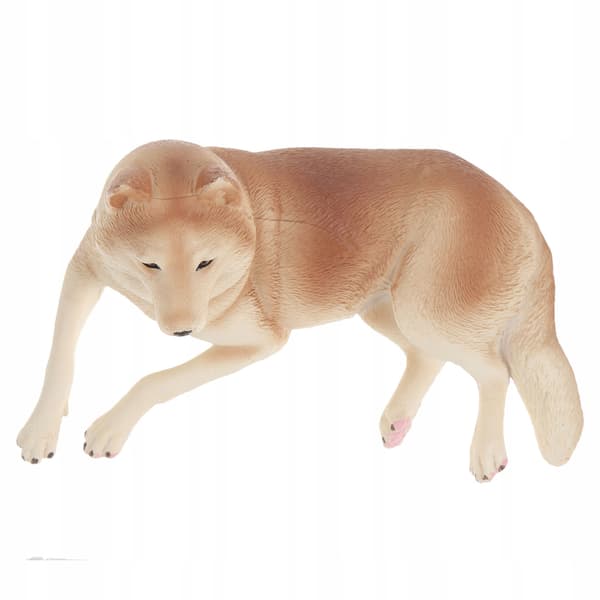 BROWN HUSKY FIGURINE – REALISTIC PLASTIC DECORATION