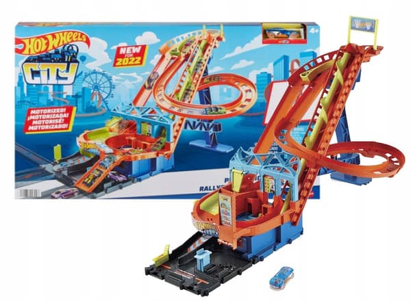 Hot Wheels Rally Rollercoaster Set with Motor HDP04