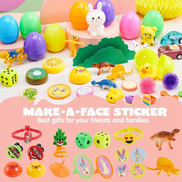 SURPRISE EGGS, VARIOUS TOYS, EGG HUNT, VIRAL EASTER GAME