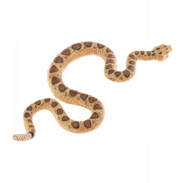 Snake figurines; animal figurines; realistic plastic forest rattlesnake