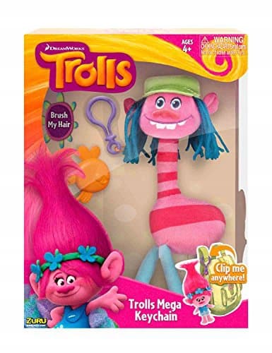 MEGA TROLLS COOPER PLUSH KEYRING 22CM GIRAFFE TROLLS