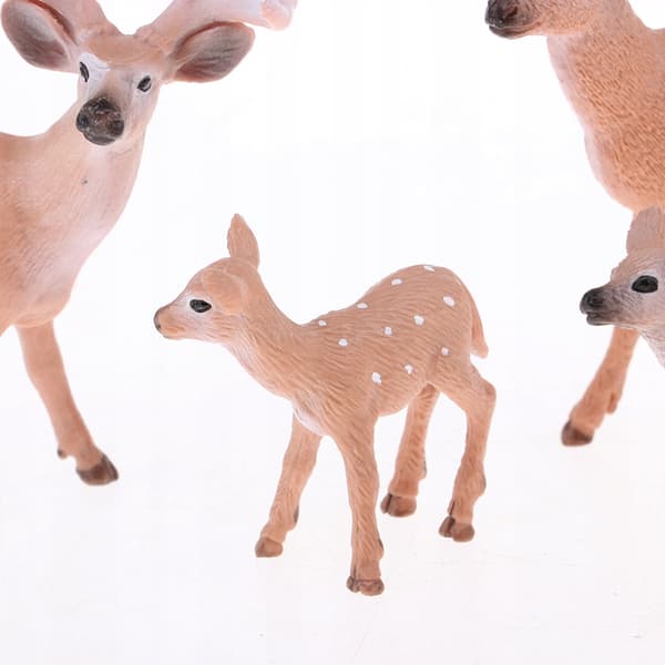 4-inch Realistic Deer with Fawns Figurine