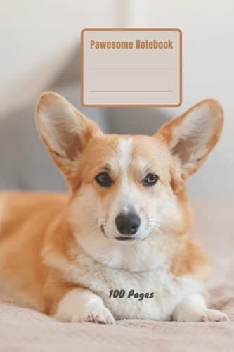 Pawesome Composition Notebook: Cute Little Corgi College-Ruled Notebook f
