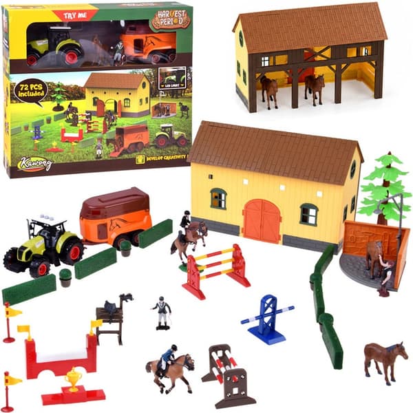 HORSE PEN SET WITH TRACTOR AND TRAILER