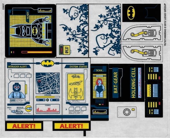 LEGO INSTRUCTIONS + STICKERS Super Heroes Batman – The Batcave 6860 2012