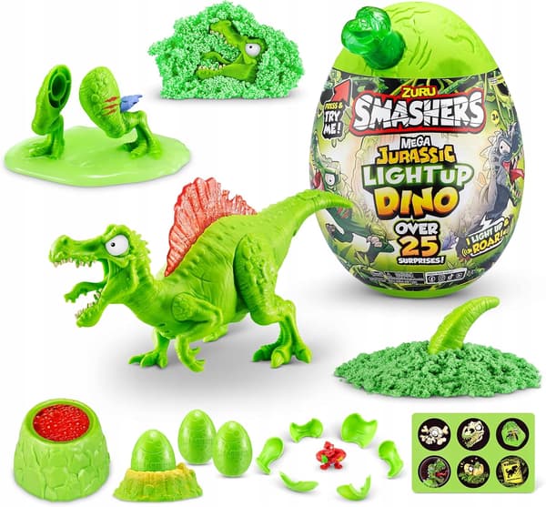 ZURU Smashers Mega Jurassic Light-Up Dino Egg Set
