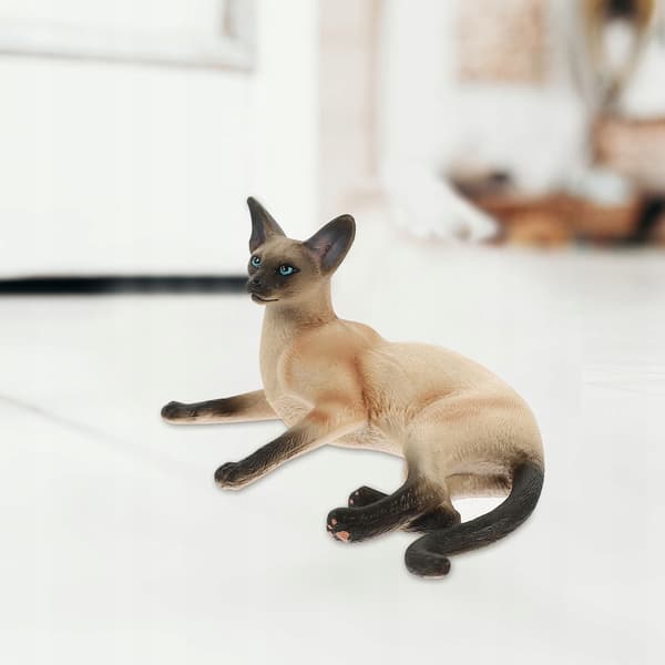 MULTICOLOURED SIAMESE CAT ORNAMENT MADE OF PLASTIC