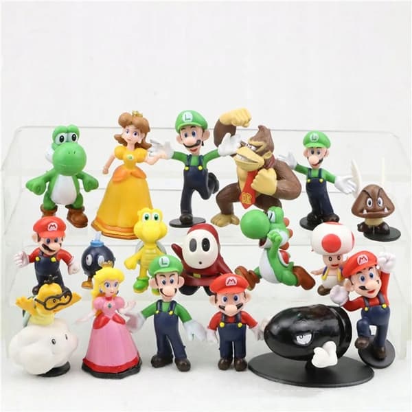Super Mario Bros Figurines – 18-piece Set, Version I