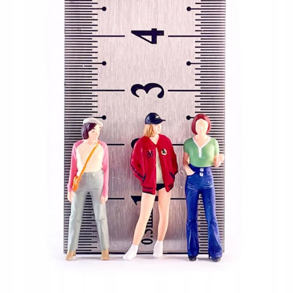 3x 1/64 Diorama Women’s Figures Desk Decor Resin Tiny Miniature Figures