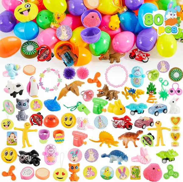 SURPRISE EGGS, VARIOUS TOYS, EGG HUNT, VIRAL EASTER GAME
