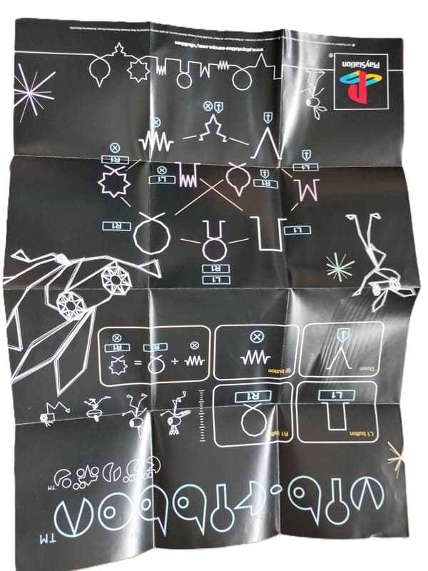 VIB RIBBON + PSX PS1 POSTER (ENG) + PROTECTOR
