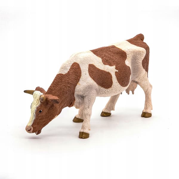 PAPO SIMMENTAL COW FIGURINE GRAZING