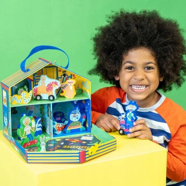 ANIMALS: HAPPY HOUSE SET – 12 FIGURES BY FLOSS & ROCK