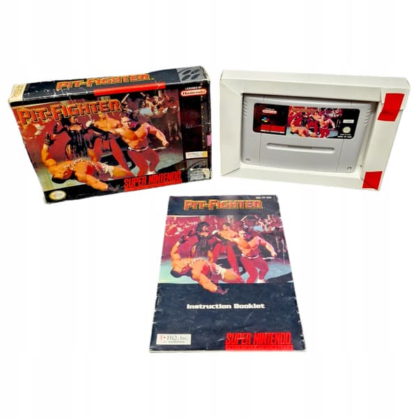 Pit-Fighter Super Nintendo SNES Pit Fighter fighting game complete box set