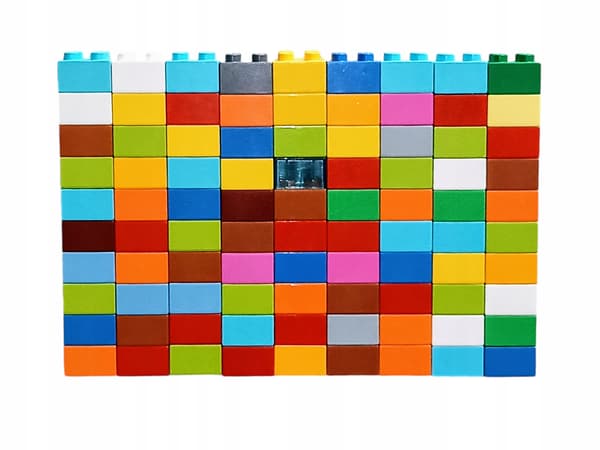 Lego Duplo 2x2 bricks, 3437, assorted colours, 90 pieces