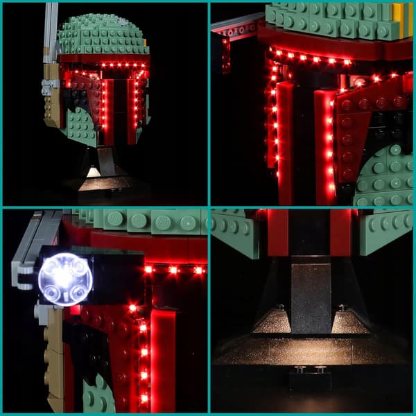 LED lighting kit compatible with a helmet