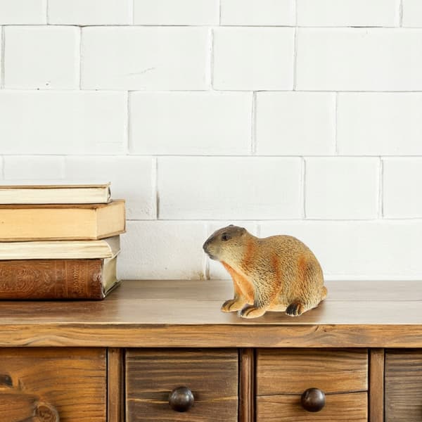 2 REALISTIC MARMOT FIGURINES – DECORATION