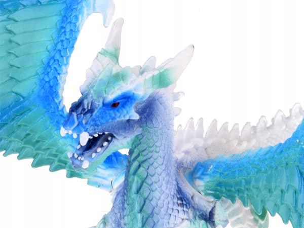 DRAGON FIGURINE WITH MOVABLE WINGS – BLUE AND WHITE