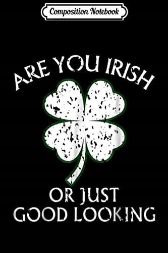 Composition Notebook: St Patrick’s Day American Flag and Irish Clover Leaf Journal