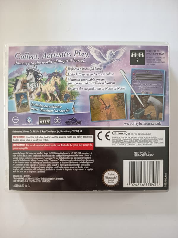 Bella Sara for Nintendo DS – boxed, English version, complete set