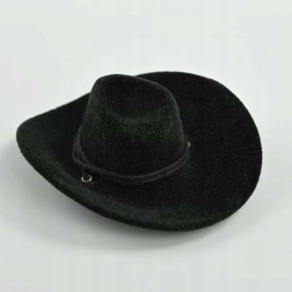 1:6 Cowboy Hat – Mini Western Hat – Props – Pretend Play – Mini Hat – Brown Model