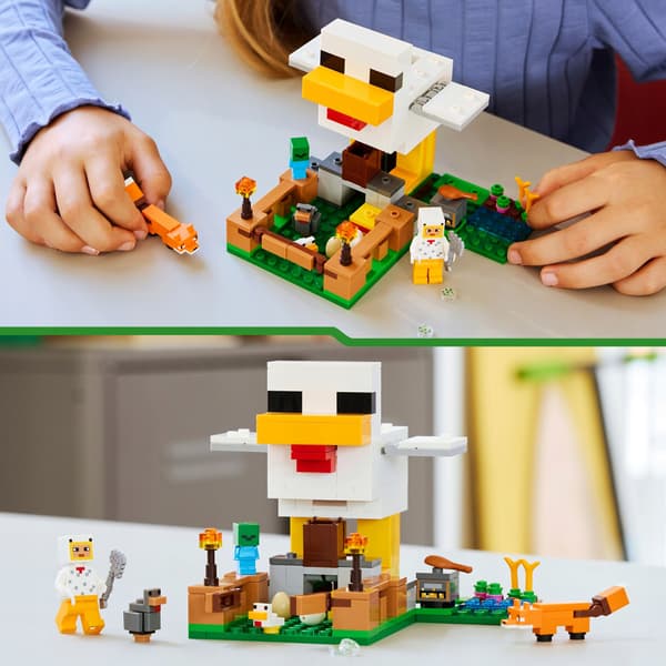 LEGO Minecraft 21585 Chicken Farm, building bricks