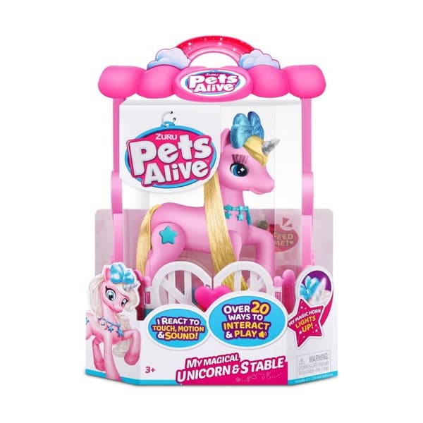 1x Zuru Pets Alive unicorn figurine set