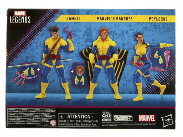 Hasbro X-Men 60th Anniversary Marvel Legends Pack 3: Gambit, Banshee and Psylocke Figures