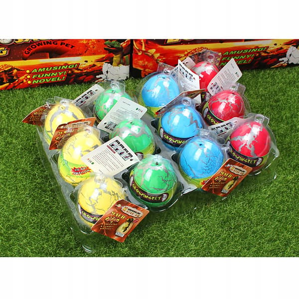 6x MAGICAL LARGE EGG – HATCHING DINOSAUR SURPRISE THAT GROWS IN WATER