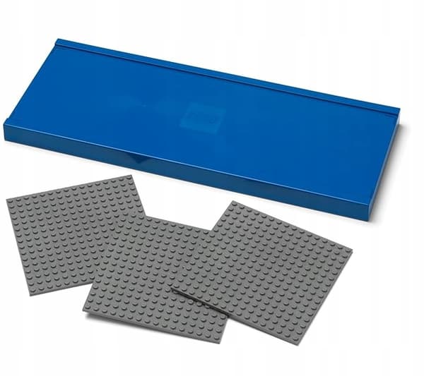 LEGO WALL SHELF WITH 3 BUILDING PLATES – BLUE 40130801