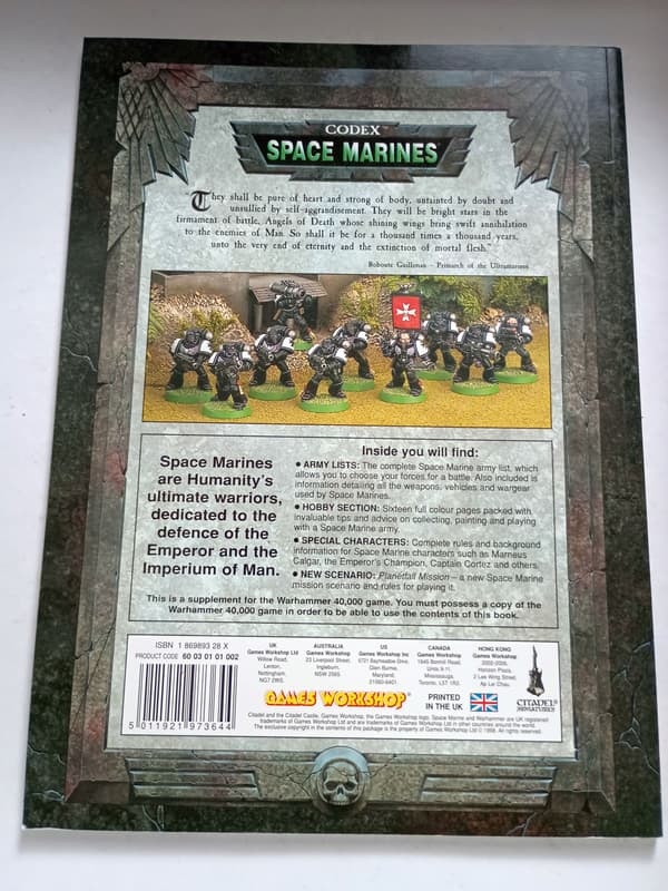 OUTLET Warhammer 40,000 Codex: Space Marines (3rd Edition)