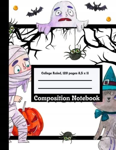 Halloween Composition Book: College-ruled notebook | Lined journal | 120